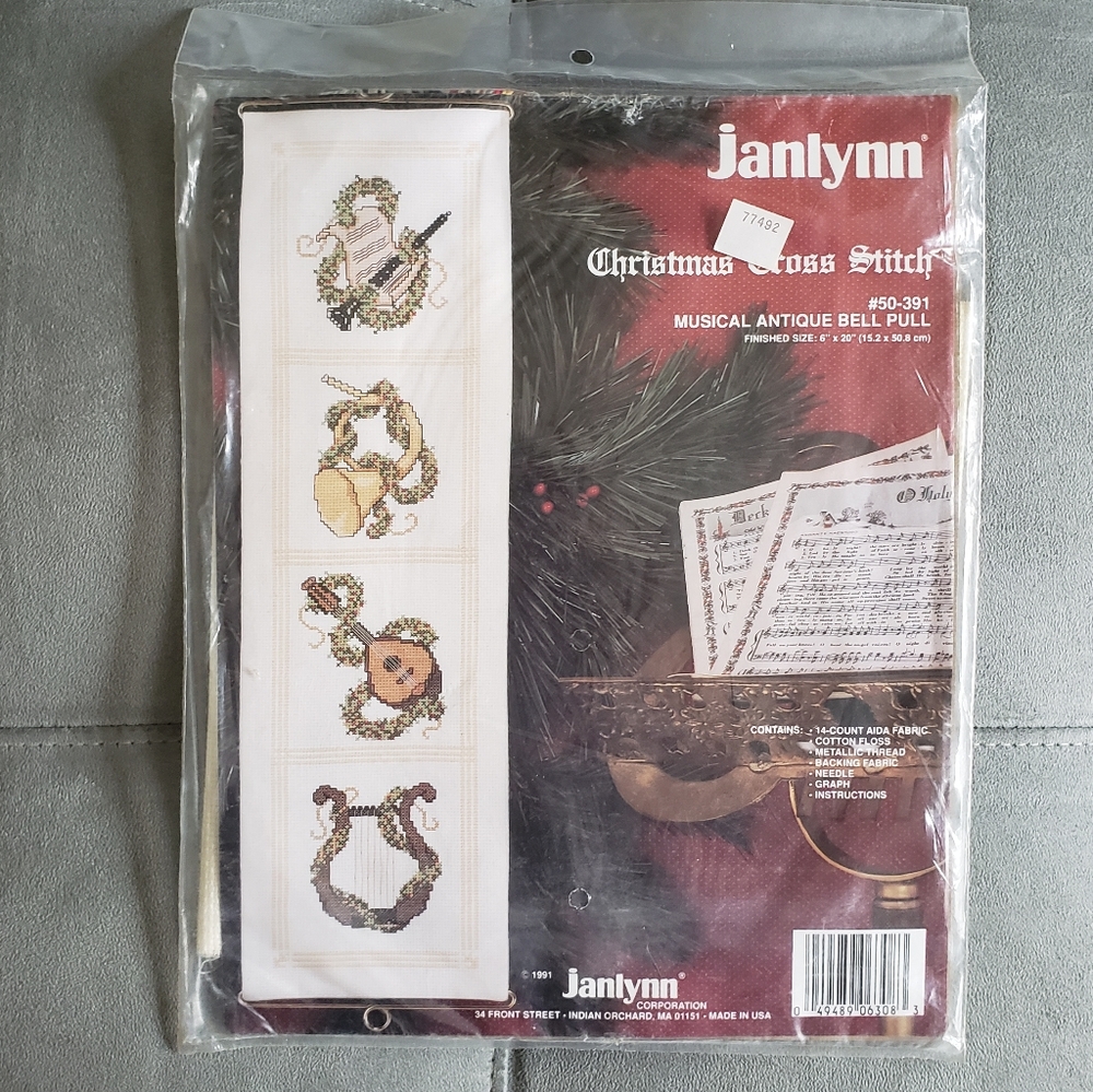 Vtg Cross Stitch Janlynn Christmas Kit